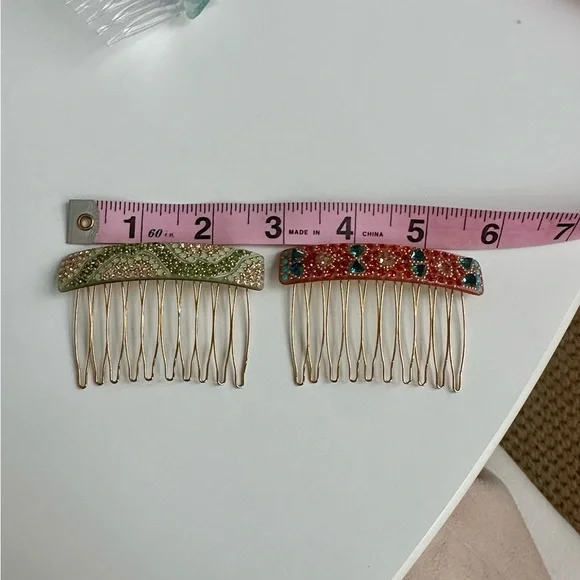 M. C. Davidian Swarovski Crystal Hair Combs Set - Multicolor - Picture 6 of 6